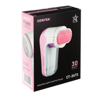 Машинка для удаления катышков Centek CT-2473, 3 Вт, от АКБ, бело-розовая Машинка для удаления катышков Centek CT-2473, 3 Вт, от АКБ, бело-розовая