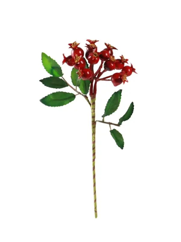 Цветы искусственные "Шиповника пучок" 23 см, красный