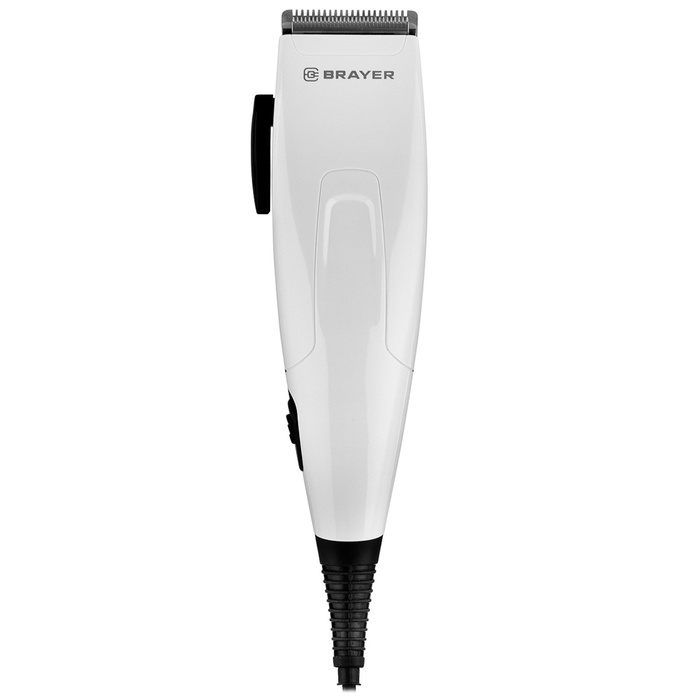 Машинка для стрижки BRAYER 3430BR, 15 Вт, 3-12 мм, 3500 об/мин, 4 насадки, нерж. сталь,
