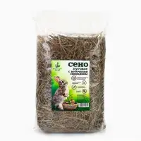 Сено луговое с веточками смородины &laquo;Пижон&raquo; для грызунов, 20 л, 500 г