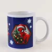 Кружка новогодняя сублимация 320 мл, Человек-паук