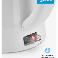 Чайник электрический MK-8090, пластик, 1.7 л, фильтр, белый