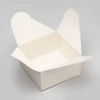 Коробка под бенто - торт без окна, белая, 14&times;14&times;8 см