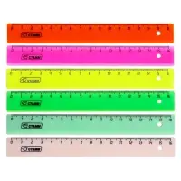Линейка 16 см Стамм, пластиковая, микс