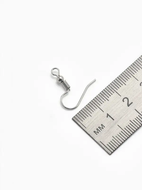 Швензы для сережек-крючки с бусиной (набор 5 пар), серые