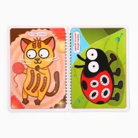 Многоразовая книга "Мои первые линии", 17х24 см, 40 стр., +2 маркера, Синий трактор