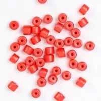Бусины для творчества пластик цилиндр "Корал" набор 20 гр 0,6х0,6х0,5 см