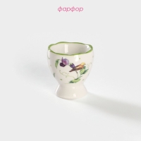 Подставка фарфоровая для яйца Доляна &laquo;Зелёный сад&raquo;, 4,5&times;5 см