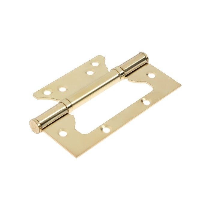 Петля-бабочка ТУНДРА, 120х75х2.0 мм, универсальная, без врезки, цвет золото, 2 шт. Петля-бабочка ТУНДРА, 120х75х2.0 мм, универсальная, без врезки, цвет золото, 2 шт.