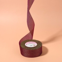 Лента парчовая, 40 мм, 23 &plusmn; 1 м, цвет сливовый №012