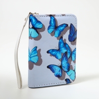 Кошелёк детский на молнии &laquo;Выбражулька&raquo;, цвет голубой