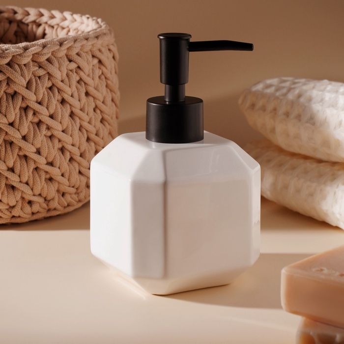 Дозатор для жидкого мыла SL Home &laquo;Артемида&raquo;, 380 мл, цвет белый