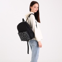 Рюкзак школьный молодёжный One line, 29х12х37 см, отд на молнии, наружный карман, светоотраж., чёрный Рюкзак школьный молодёжный One line, 29х12х37 см, отд на молнии, наружный карман, светоотраж., чёрный