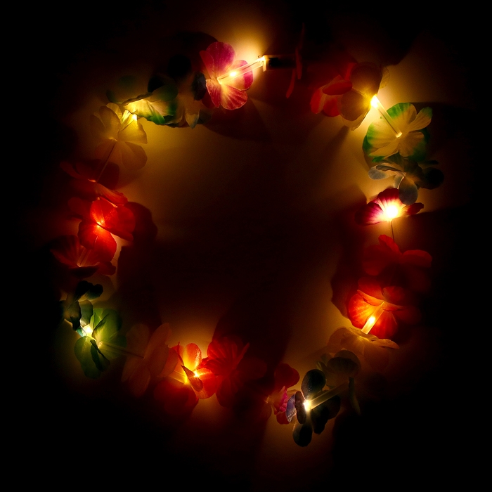 Гавайское ожерелье световое «Охана», 3 режима подсветки Гавайское ожерелье световое «Охана», 3 режима подсветки