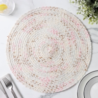 Салфетка сервировочная на стол Доляна &laquo;Серпантин&raquo;, d=38 см, цвет белый