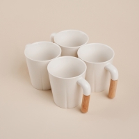 Набор кружек фарфоровых SL Home &laquo;Тренто&raquo;, 250 мл, цвет белый