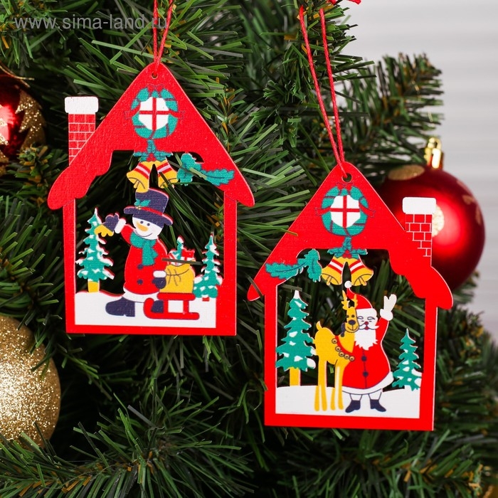 Подвеска новогодняя &laquo;В праздничном домике&raquo; МИКС