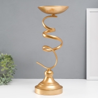 Подсвечник металл на 1 свечу d=3,5 см "Максима" золото 15х15х44,5 см Подсвечник металл на 1 свечу d=3,5 см "Максима" золото 15х15х44,5 см