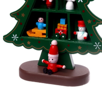 Новогодний сувенир &laquo;Ёлка с ячейками под подарки&raquo;, 14,5 &times; 19,5 см, зелёная