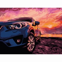 Картина по номерам на картоне &laquo;Дрифт на закате&raquo;, 30 &times; 40 см, с акриловыми красками и кистями