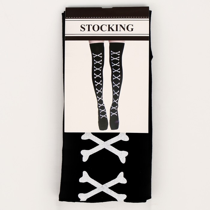 Карнавальные чулки &laquo;Косточки&raquo;, размер М