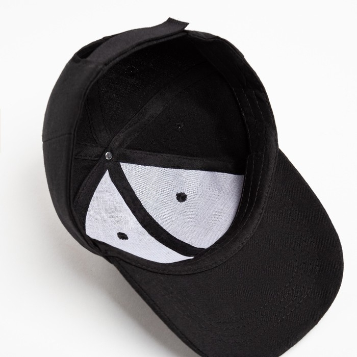 Кепка однотонная MINAKU, цвет чёрный, р-р 52-54 Кепка однотонная MINAKU, цвет чёрный, р-р 52-54