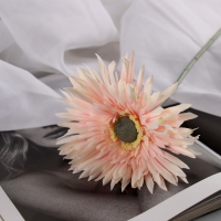 Цветы искусственные "Хризантема люкс" d-11 см, 40 см, бело-розовый Цветы искусственные "Хризантема люкс" d-11 см, 40 см, бело-розовый