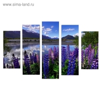 Модульная картина "Берег" (2-23х52; 2-24х70; 1-24х80) 120х80см