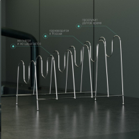 Подставка для крышек на 5 предметов Доляна, 22,5×20,5×16,5 см, цвет хром Подставка для крышек на 5 предметов Доляна, 22,5×20,5×16,5 см, цвет хром