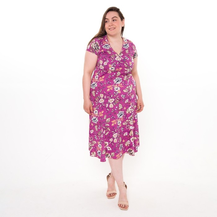 Платье женское, цвет лиловый, размер 52