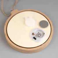 Ёлочная игрушка &laquo;Шар с Дедом Морозом&raquo;, от батареек, свечение тёплое белое