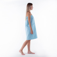 Полотенце банное Этель «Парео» с карманом 80*140 см. цв.небесный, 100% хл, вафля 240 г/м2 Полотенце банное Этель «Парео» с карманом 80*140 см. цв.небесный, 100% хл, вафля 240 г/м2