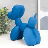 Сувенир полистоун "Воздушный шарик - собачка с золотым носиком" синий 7,5х20,5х17,5 см