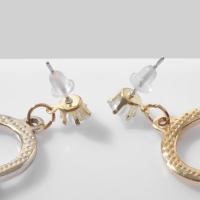 Серьги эмаль &laquo;Панды&raquo; на кольцах, цвет чёрно-белый в золоте