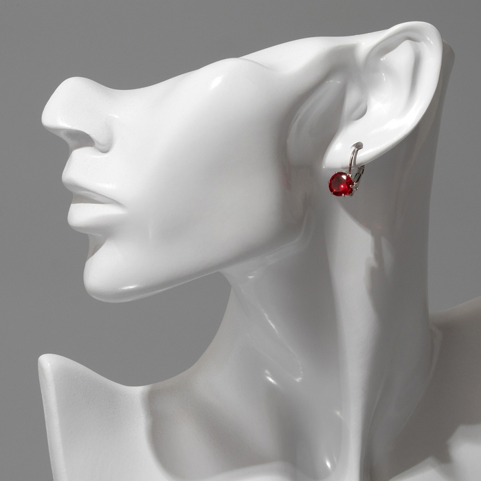 Серьги со стразами «Конфетти» каникулы круг, цвет МИКС в серебре Серьги со стразами «Конфетти» каникулы круг, цвет МИКС в серебре