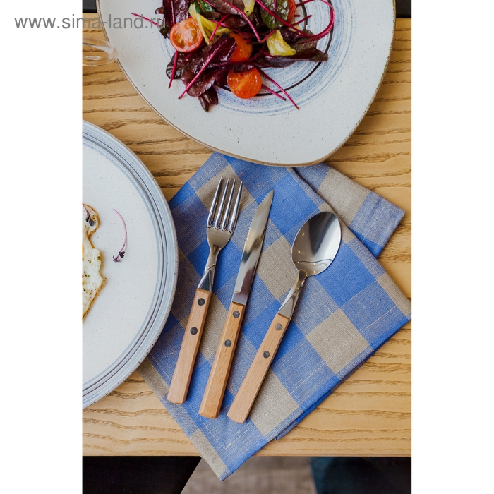 Вилка столовая из нержавеющей стали &laquo;Эко стейк&raquo;, h=19,5 см, толщина 1,5 мм