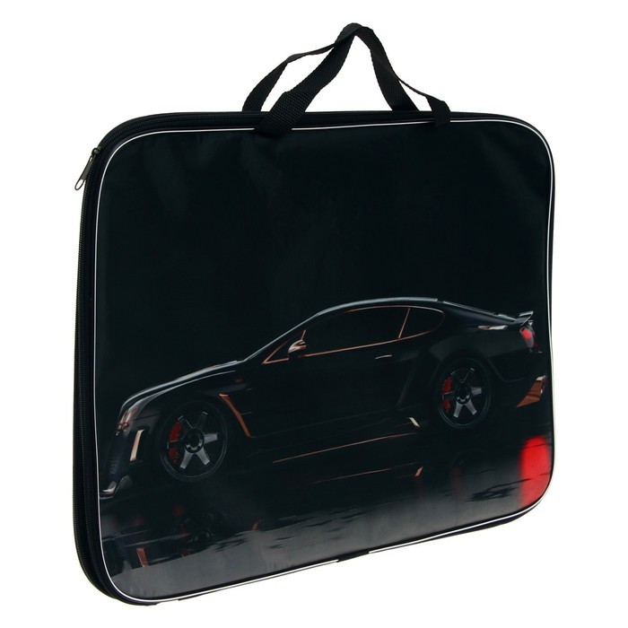 Папка для чертежей и рисунков А3, 470 х 350 х 20 мм, с ручками, текстильная, Calligrata Папка для чертежей и рисунков А3, 470 х 350 х 20 мм, с ручками, текстильная, Calligrata "Тачка"