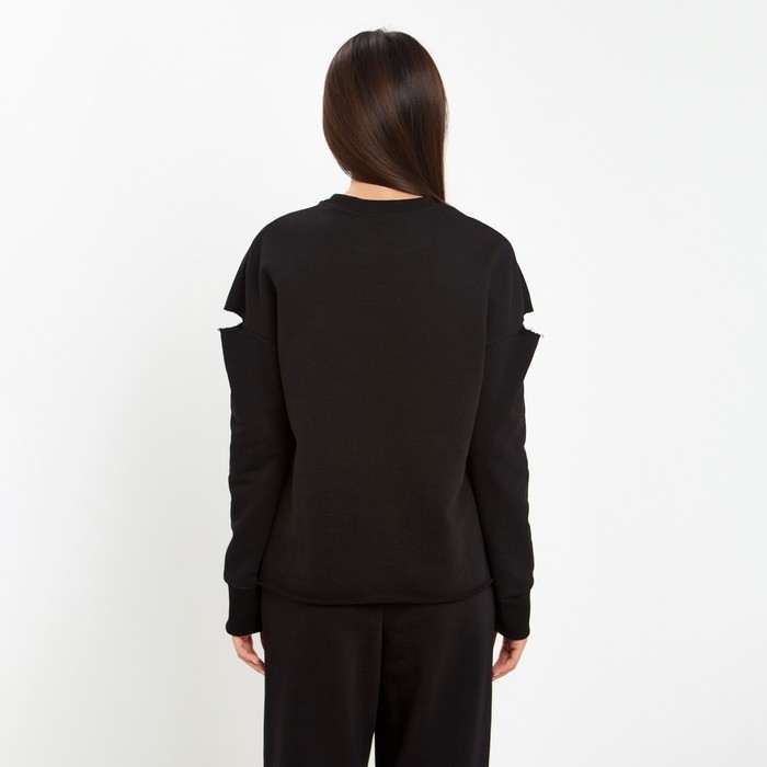 Свитшот женский с разрезами MIST размер 40-42, цвет чёрный Свитшот женский с разрезами MIST размер 40-42, цвет чёрный