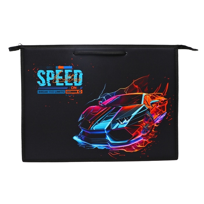 Папка для чертежей и рисунков A3, 470 х 345 х 50 мм, с ручками, пластик/текстиль, молния сверху, ПР 3 -20 Папка для чертежей и рисунков A3, 470 х 345 х 50 мм, с ручками, пластик/текстиль, молния сверху, ПР 3 -20 "Супер-авто" 72694