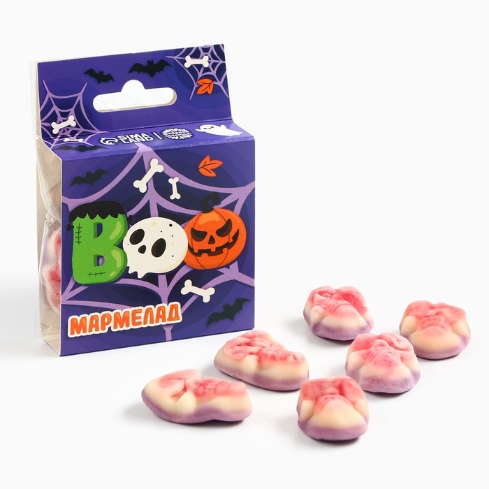 Хэллоуин Мармелад в виде черепа «Паутина», 40 г Хэллоуин Мармелад в виде черепа «Паутина», 40 г