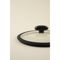Крышка стеклянная SL Home, d=24 см, с силиконовым ободком Крышка стеклянная SL Home, d=24 см, с силиконовым ободком
