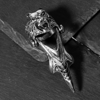 Кольцо «Коготь» волк, цвет чернёное серебро, 20 размер Кольцо «Коготь» волк, цвет чернёное серебро, 20 размер