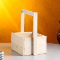 Кашпо деревянное 20×15×11(25) см Элегант "Рестайл Классик", с ручкой Дарим Красиво Кашпо деревянное 20×15×11(25) см Элегант "Рестайл Классик", с ручкой Дарим Красиво