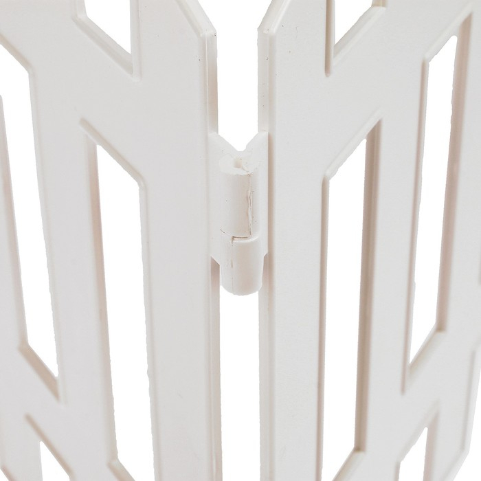 Ограждение декоративное, 35 &times; 210 см, 5 секций, пластик, белое, RENESSANS, Greengo
