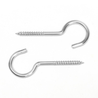 Шуруп-полукольцо ТУНДРА, для дерева, оцинкованный, 4х80 мм, 10 шт