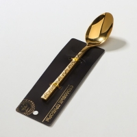 Ложка чайная из нержавеющей стали Magistro &laquo;Олин GOLD&raquo;, длина 16 см, на подвесе, цвет золотой