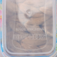 Набор ланч - боксов пластиковых прямоугольных &laquo;Полянка&raquo;, 3 шт: 150 мл, 300 мл, 500 мл, цвет МИКС