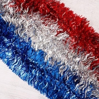 Мишура "Широкая волна" d-19 см, 200 см, микс Мишура "Широкая волна" d-19 см, 200 см, микс