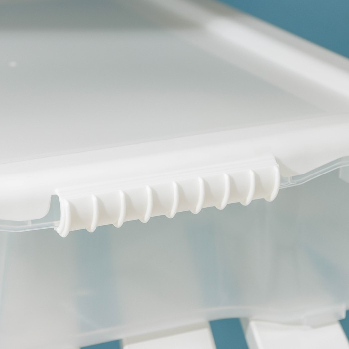 Контейнер для хранения с крышкой Porter, 8 л, 41&times;31&times;11 см, цвет слоновая кость