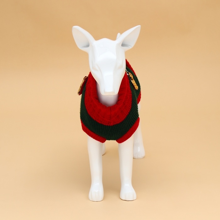 Свитер Свитер "Рога удачи", размер S (ДС 25 см, ОШ 23, ОГ 26-45), зелёный